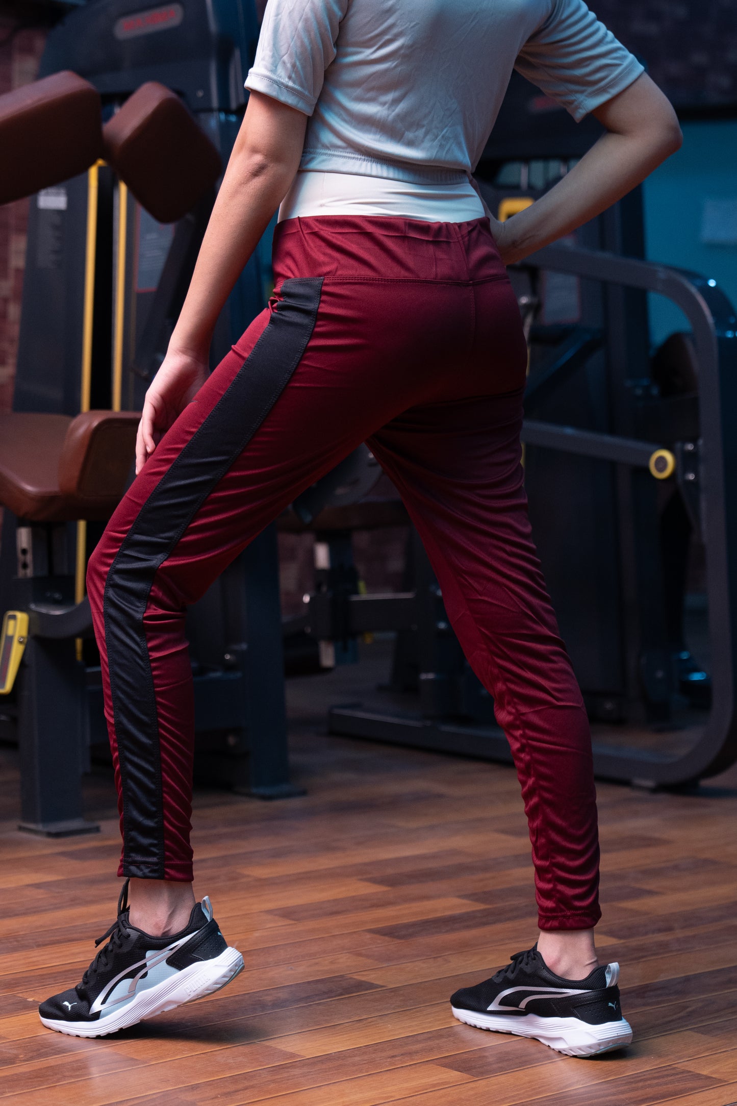 Ladies Active Wear Tight Maroon